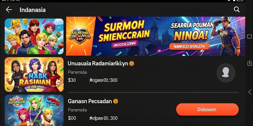 Screenshot menunjukkan tampilan antarmuka yang menarik.