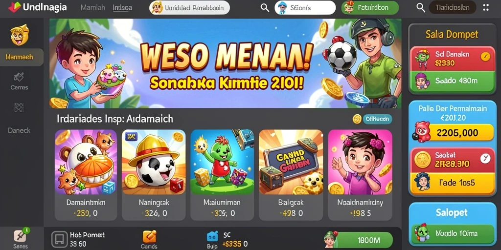 Screenshot memperlihatkan grafis yang menarik dan berwarna-warni.