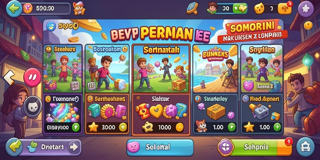 Tampilan antarmuka permainan yang menarik.